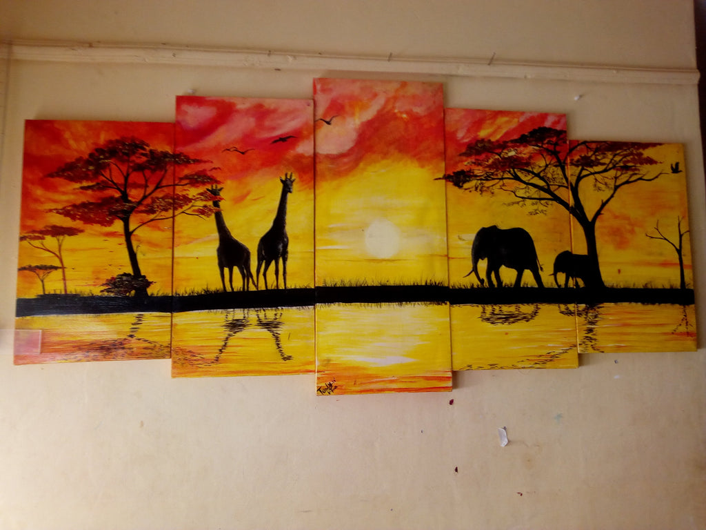 Hand Painted: Wildlifes - WallArtKenya- Art Kenya