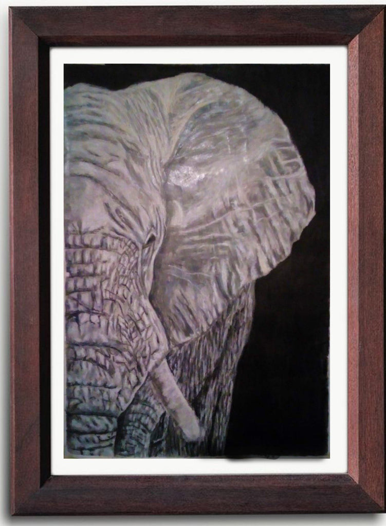 Hand Painted: Noble Elephant - WallArtKenya- Art Kenya