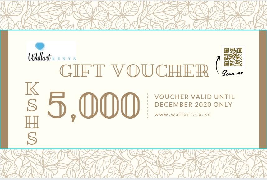 Gift Vouchers- Kshs 5,000 - WallArtKenya- Art Kenya